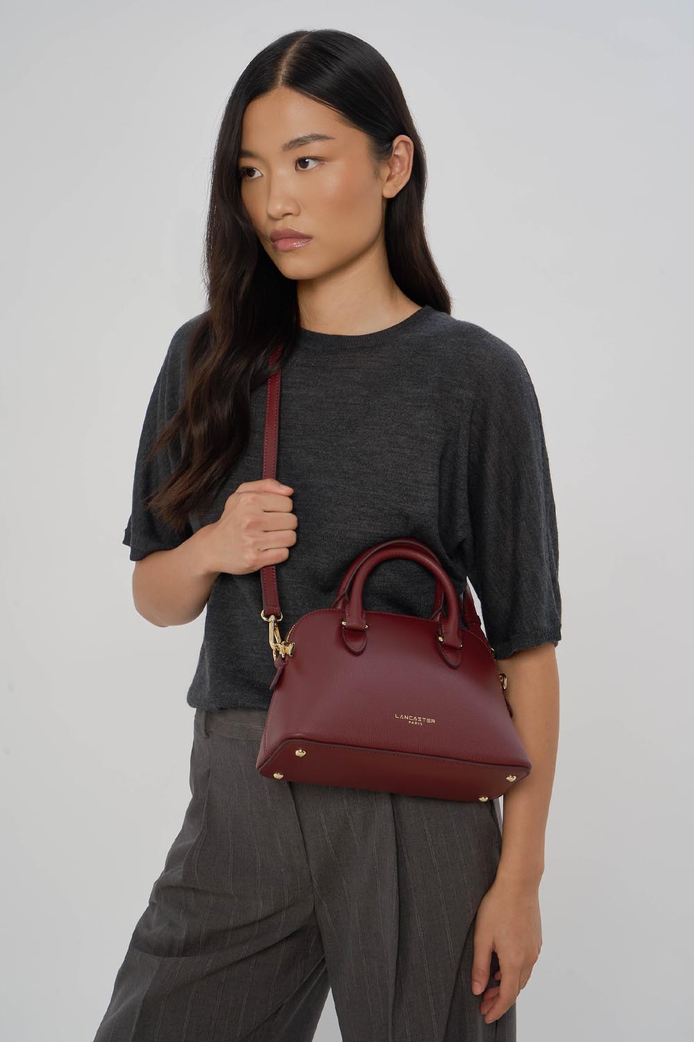 Lancaster Sac demi lune Zippé M Sierra Jia Galet – porté