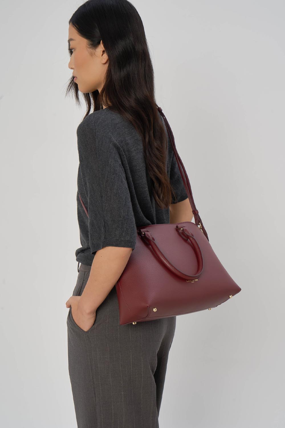 Sac demi-lune zippé Lancaster Sierra Jia Sable – gedroen