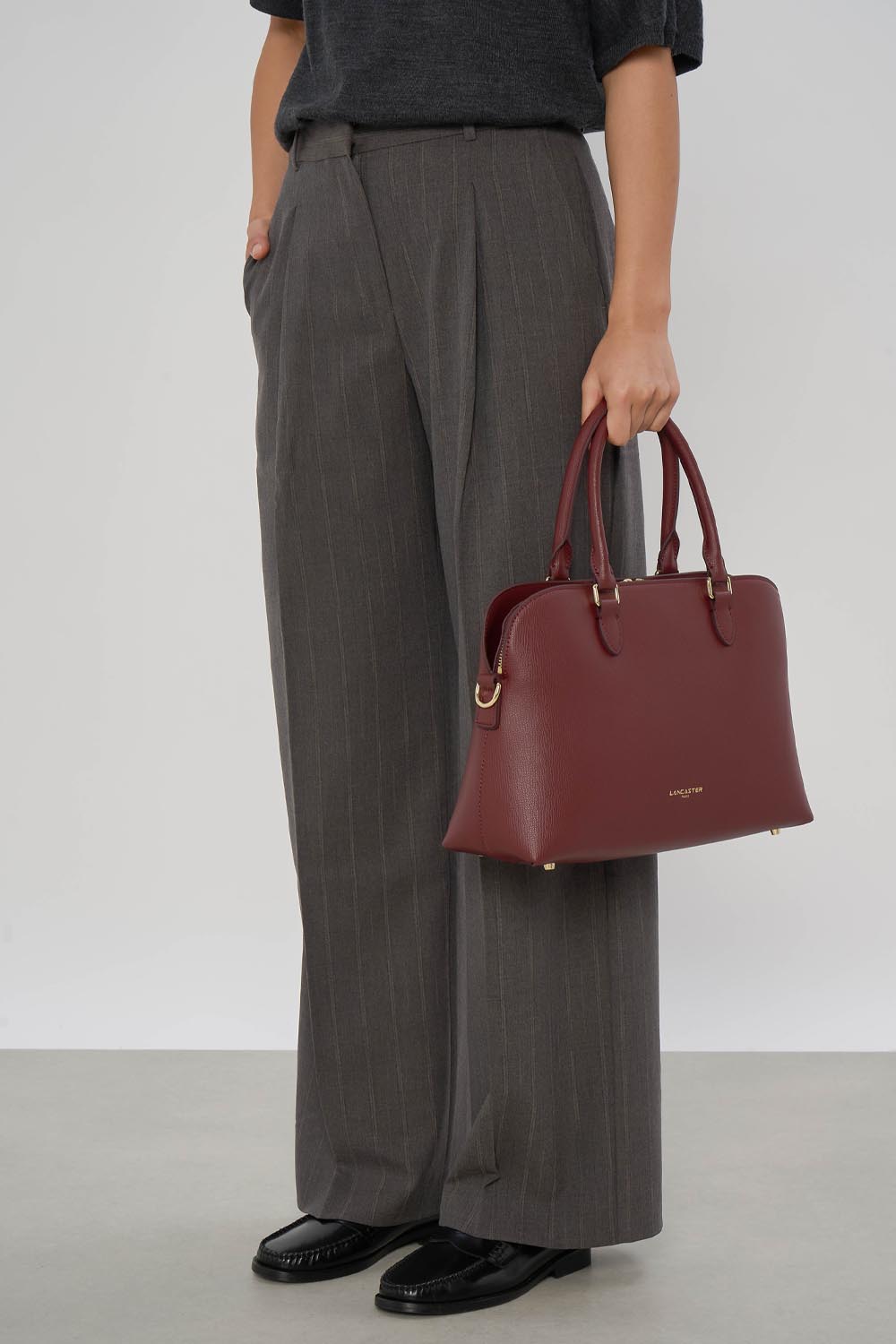 Sac demi-lune zippé Lancaster Sierra Jia Sable – gedroen