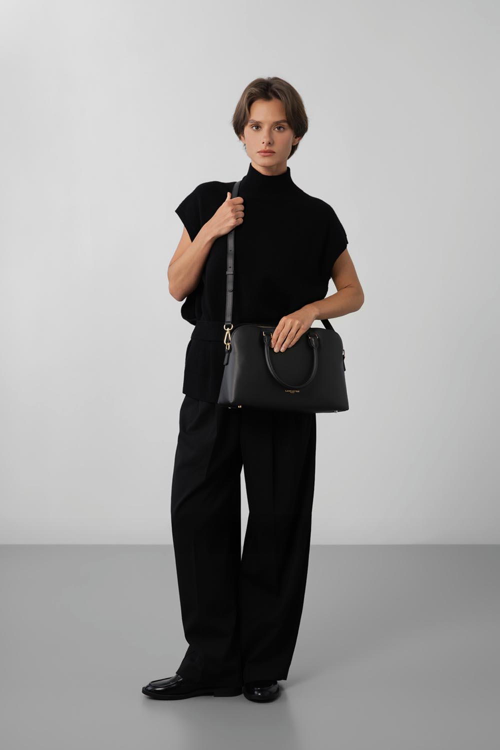 Sac demi-lune zippé Lancaster Sierra Jia Sable – gedroen