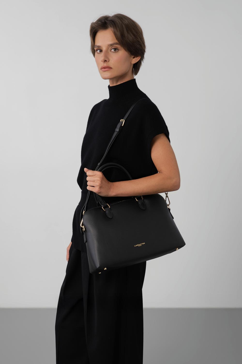 Sac demi-lune zippé Lancaster Sierra Jia Sable – gedroen