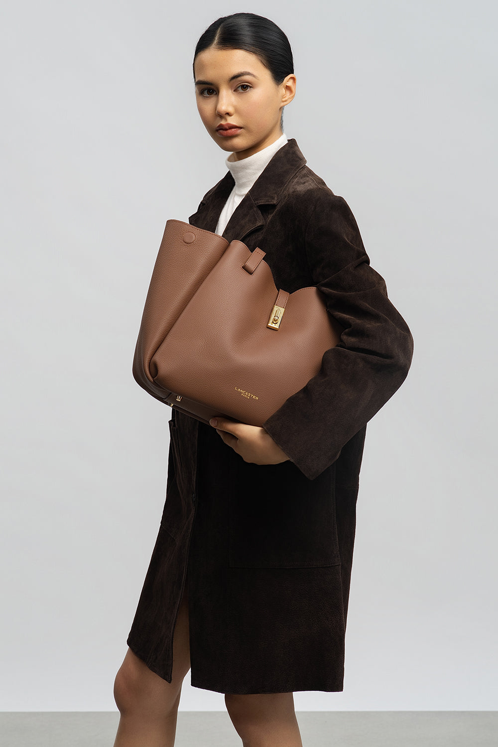 Lancaster Sac cabas épaule L Milano Horizon Bleu Foncé – porté
