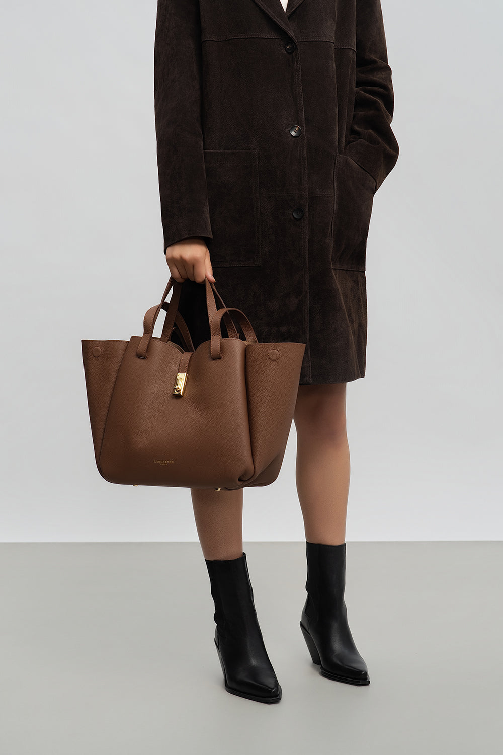 Lancaster Sac cabas épaule L Milano Horizon Bleu Foncé – porté