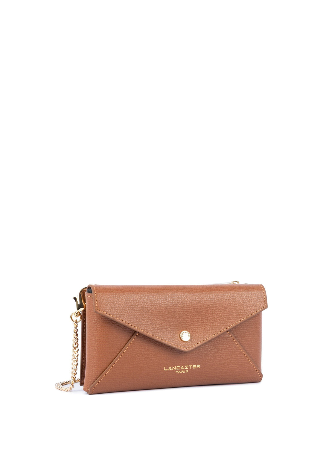 Lancaster Pochette A rabat avec pression Sierra PM Camel — vue de cote
