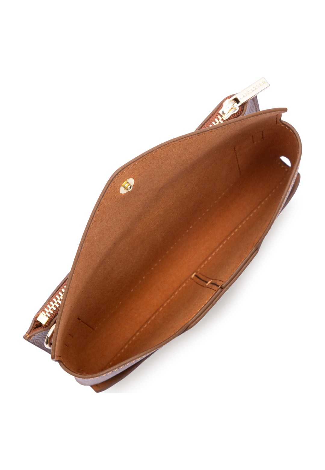 Lancaster Pochette A rabat avec pression Sierra PM Camel — vue interieure