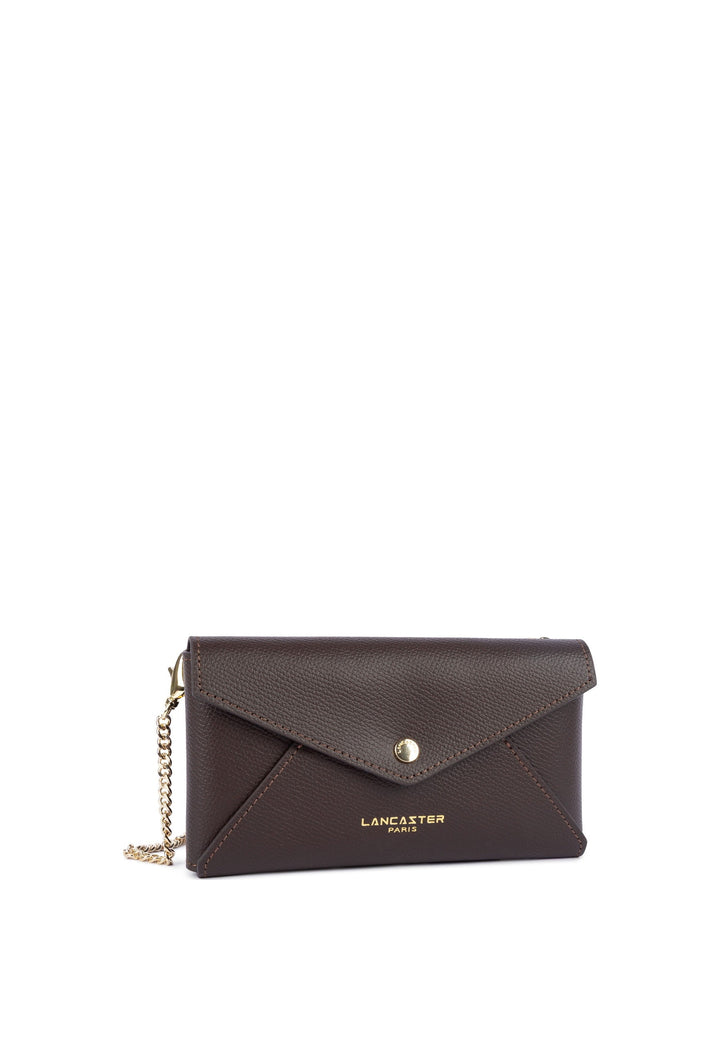 Lancaster Pochette A rabat avec pression Sierra PM Marron Foncé — vue de cote