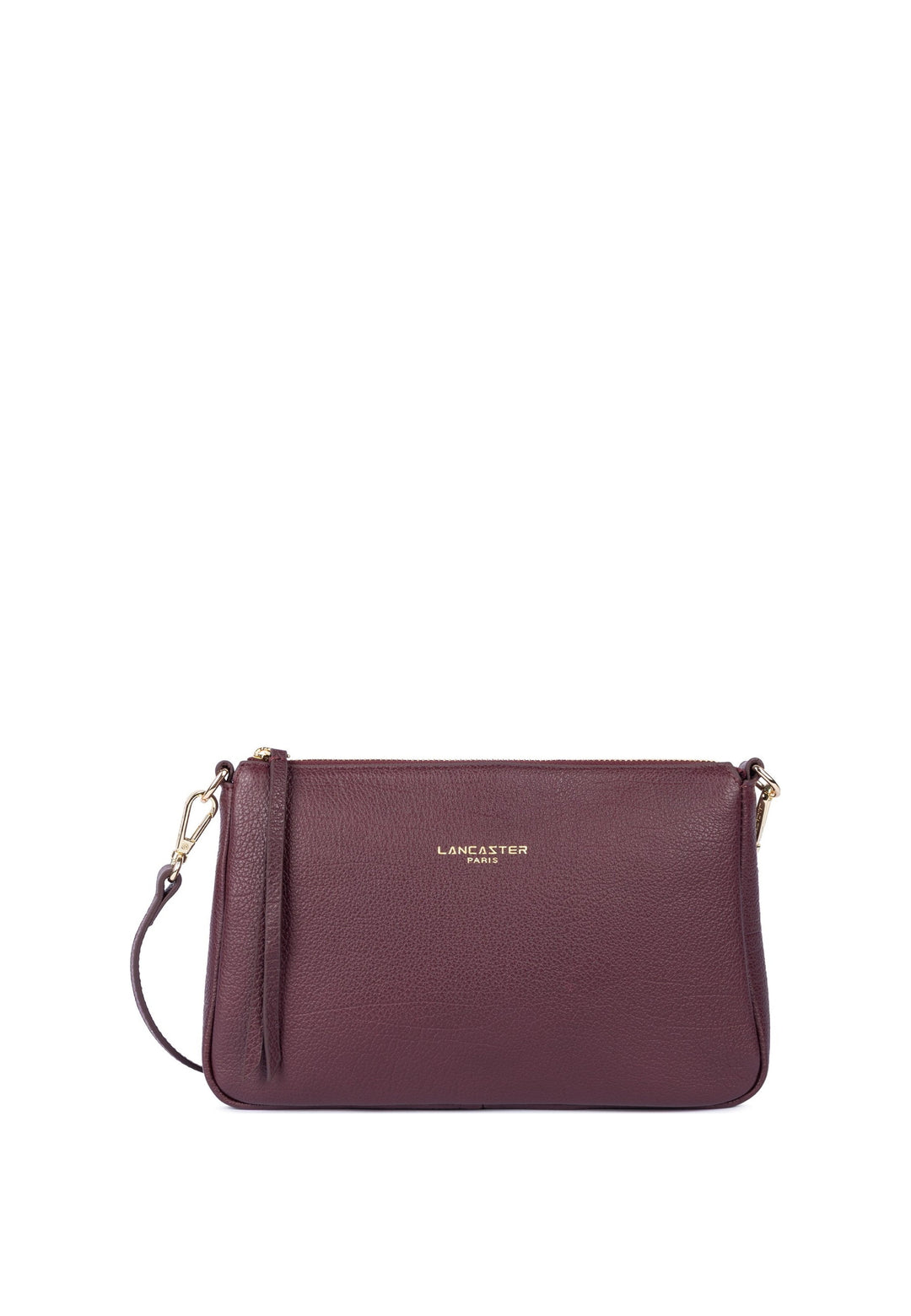Lancaster Pochette Zippé Dune Bordeaux foncé — vue de face