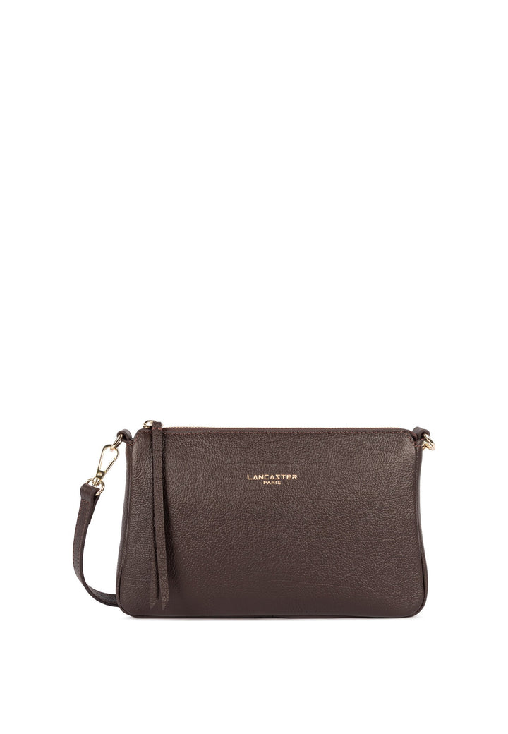 Lancaster Pochette Zippé Dune Marron Foncé — vue de face