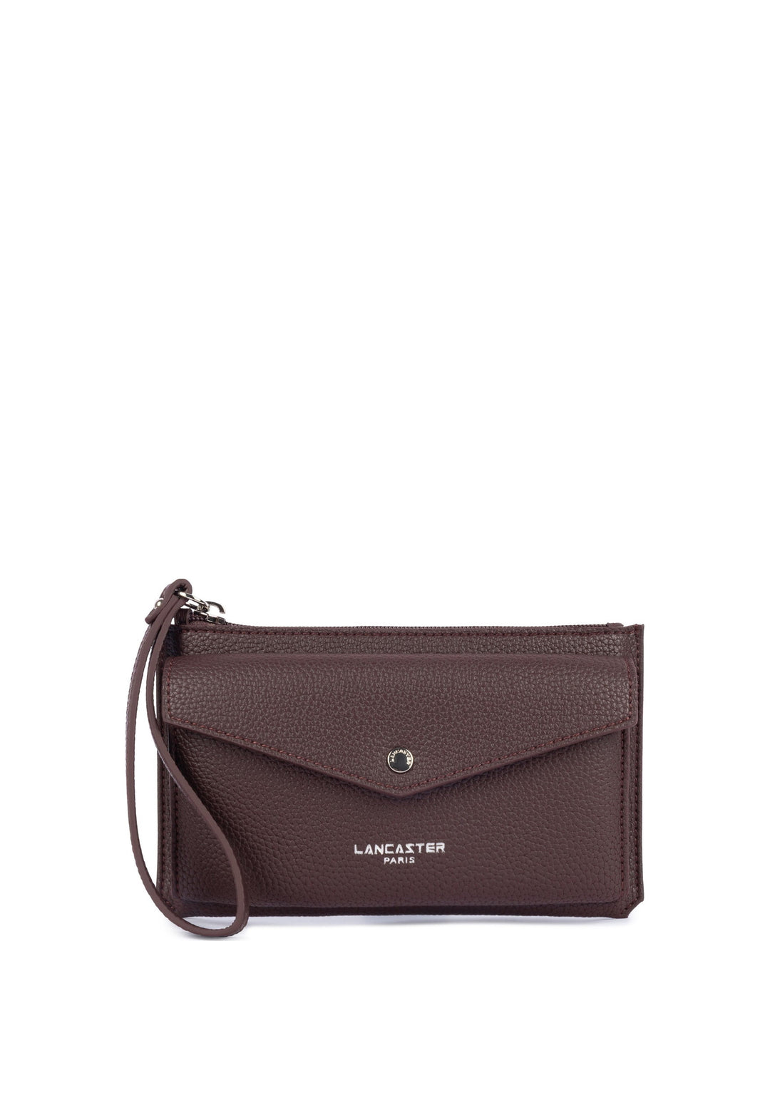 Lancaster Pochette Zippé Maya Double KBA Bordeaux foncé, vue de face