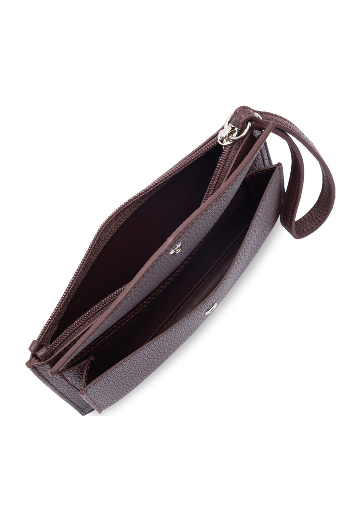 Lancaster Pochette Zippé Maya Double KBA Bordeaux foncé, vue interieure