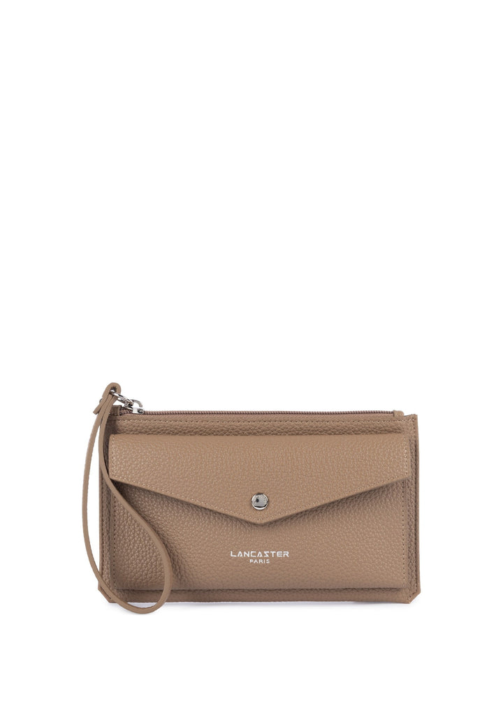 Lancaster Pochette Zippé Maya Double KBA Praline, vue de face