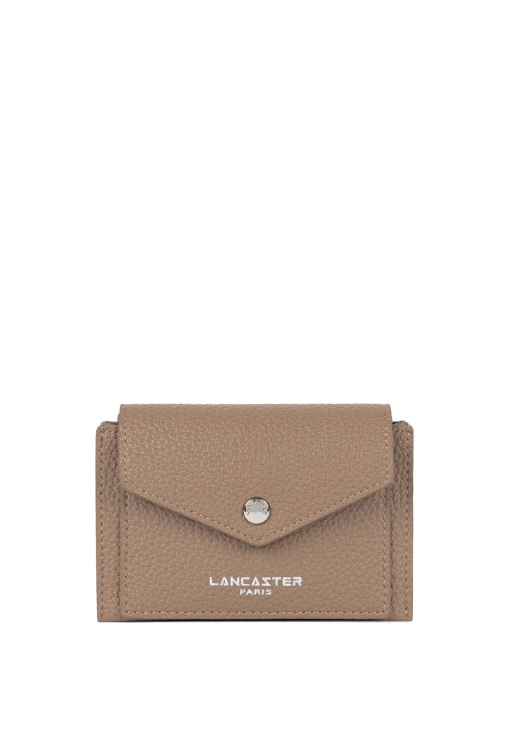 Lancaster Porte-cartes A rabat avec pression Maya Double KBA Praline, vue de face