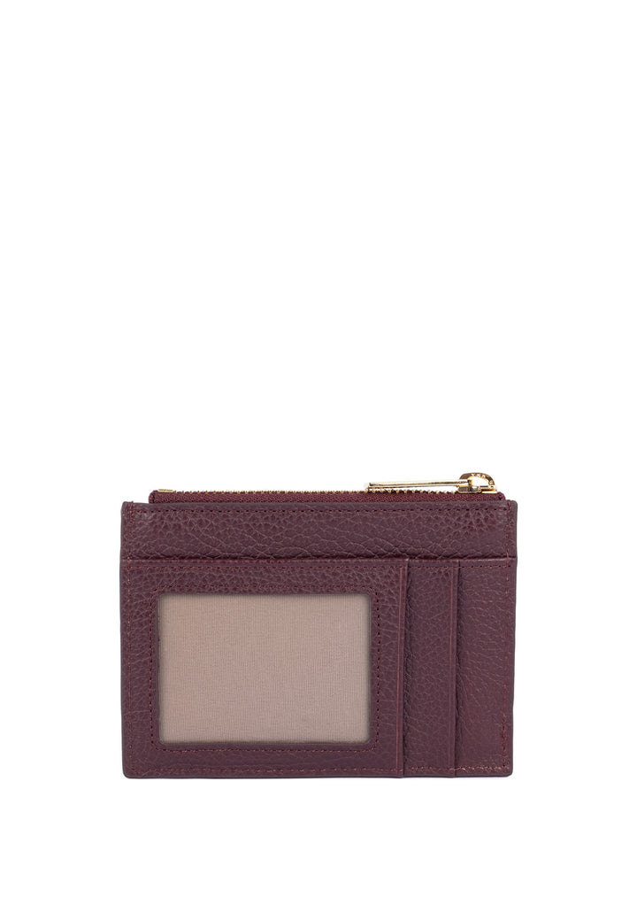 Lancaster Porte-cartes Zippé Dune Bordeaux foncé — vue de dos