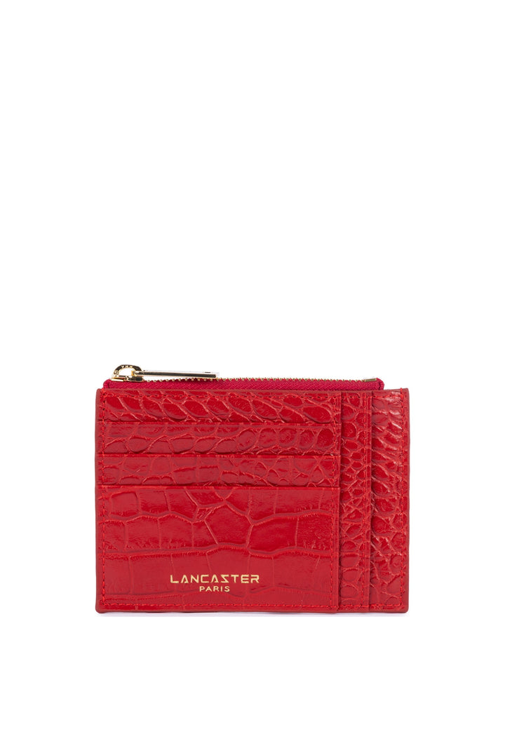 Lancaster Porte-cartes Zippé Exo Rouge — vue de face