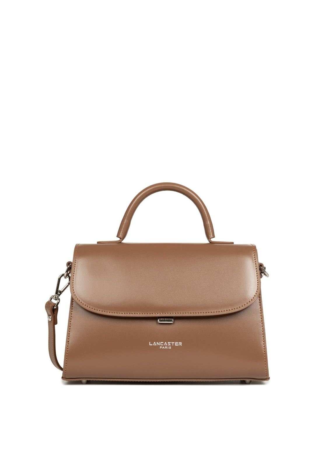 Lancaster Sac à main A rabat avec fermoir M Suave Even Noisette — vue de face