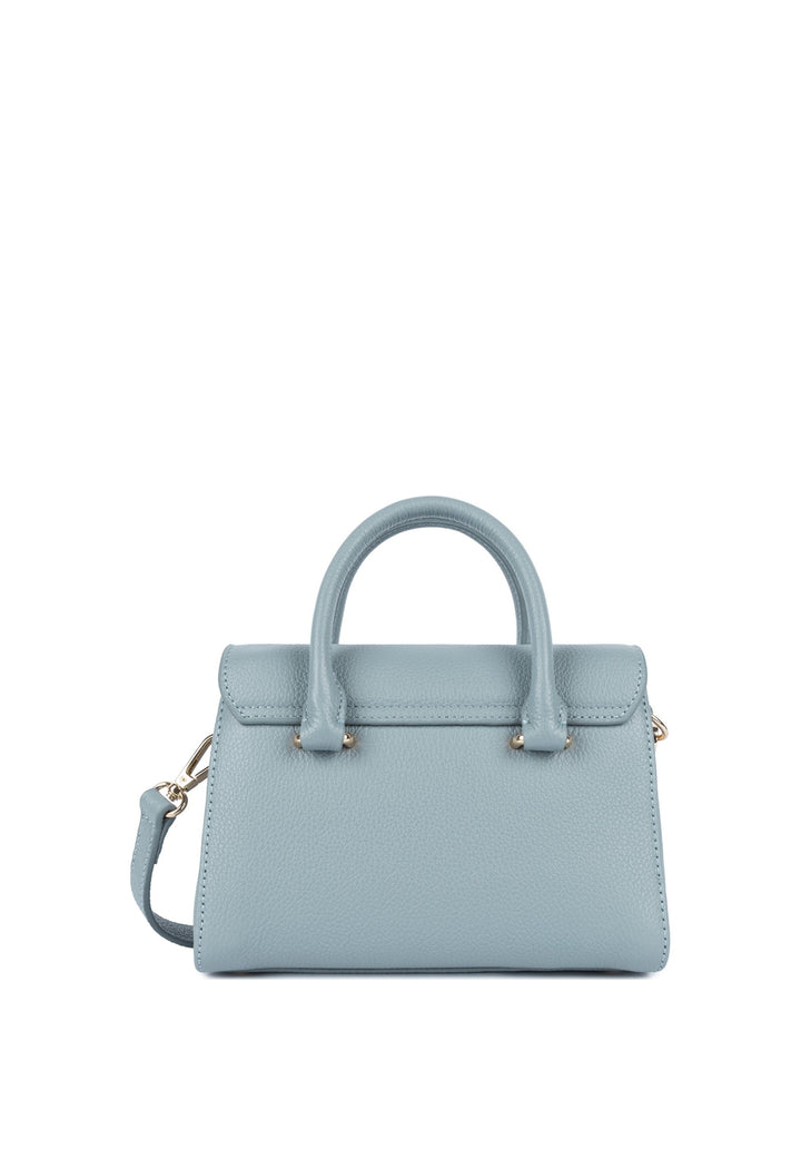 Lancaster Sac à main A rabat avec fermoir Mini Milano Cosmos Bleu gris — vue de dos