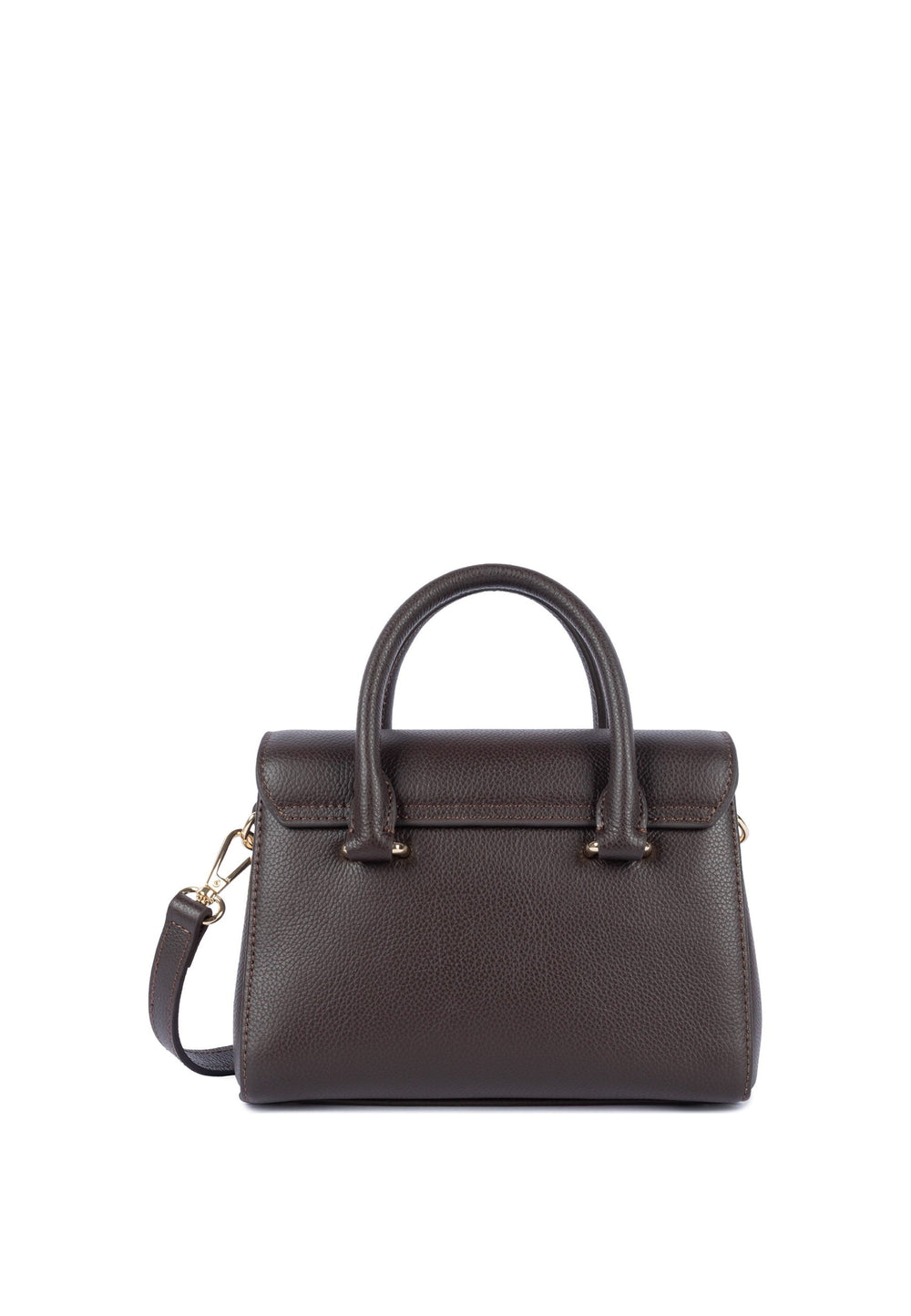 Lancaster Sac à main A rabat avec fermoir Mini Milano Cosmos Marron Foncé, vue de dos