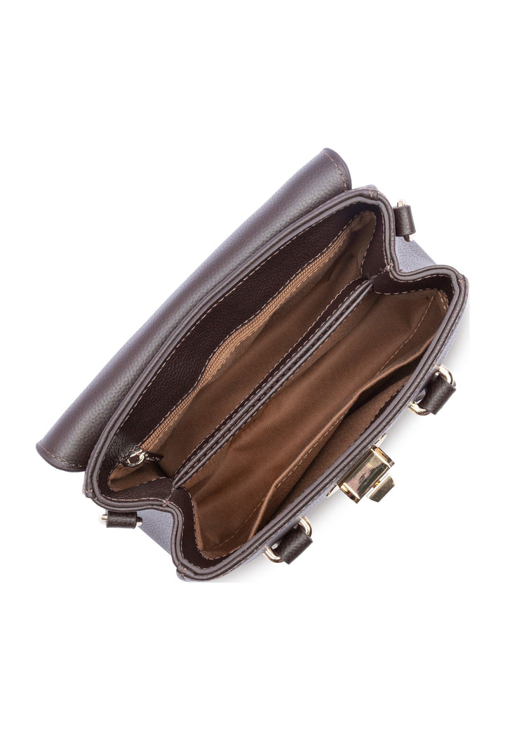 Lancaster Sac à main A rabat avec fermoir Mini Milano Cosmos Marron Foncé, vue interieure