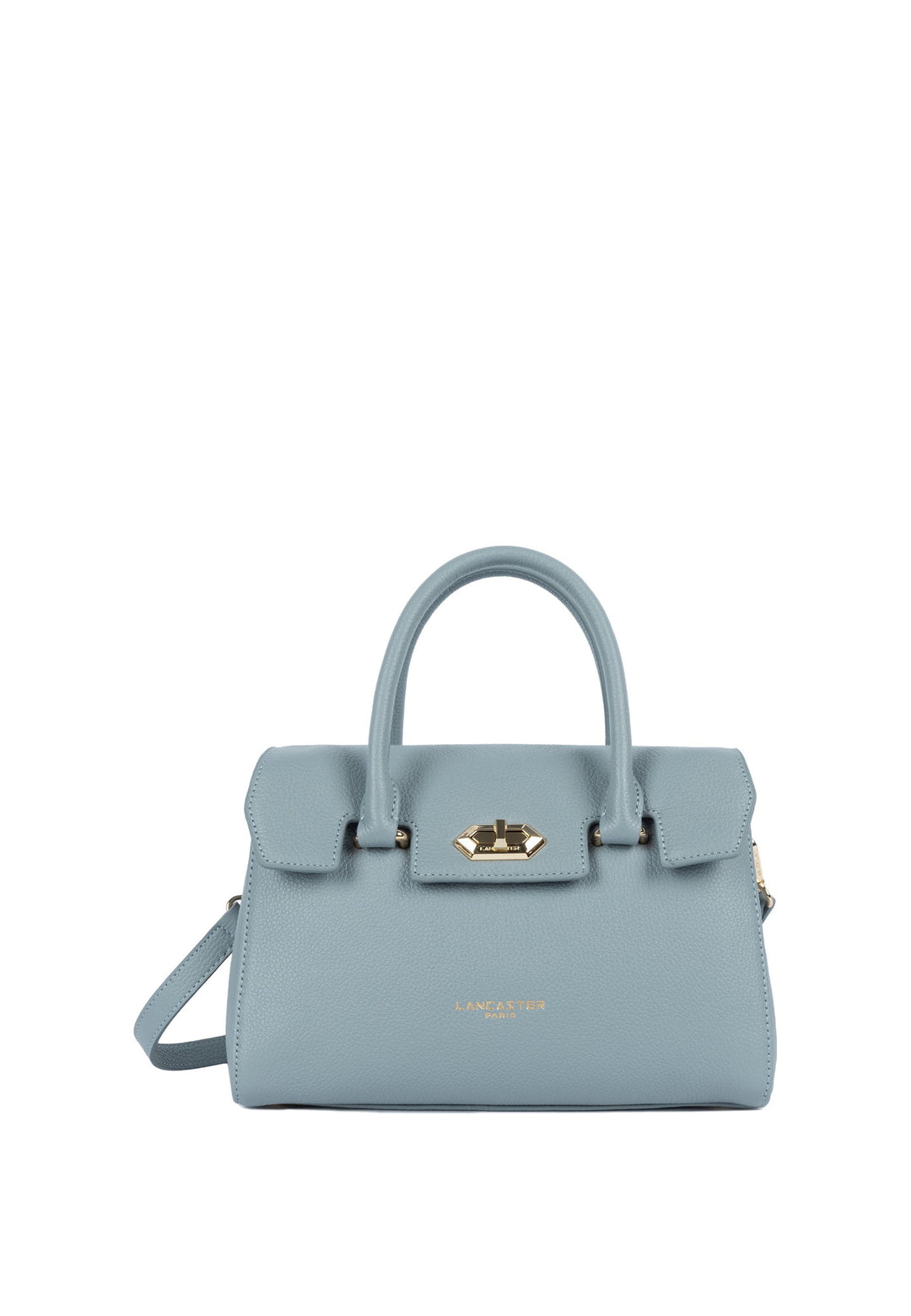 Lancaster Sac à main A rabat avec fermoir S Milano Cosmos Bleu gris — vue de face