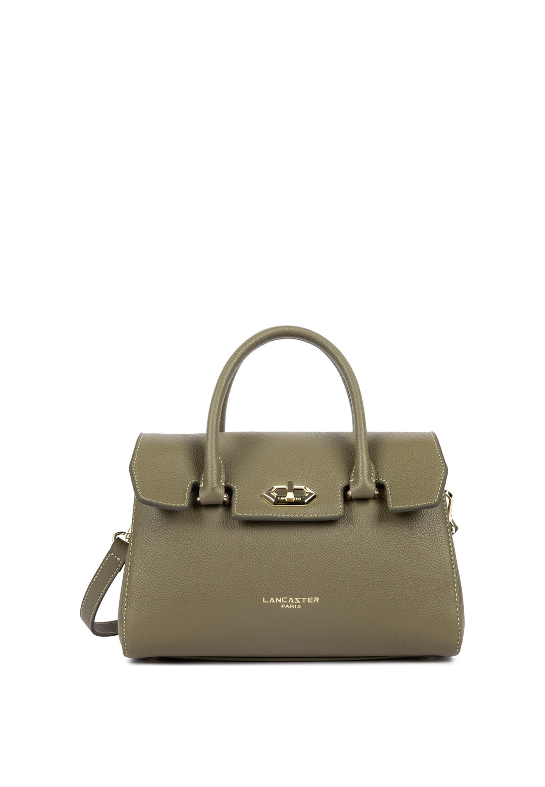 Lancaster Sac à main A rabat avec fermoir S Milano Cosmos Kaki — vue de face