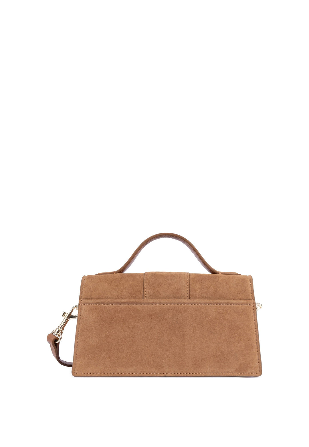 Lancaster Sac à main A rabat avec fermoir Suède Ily Camel — vue de dos