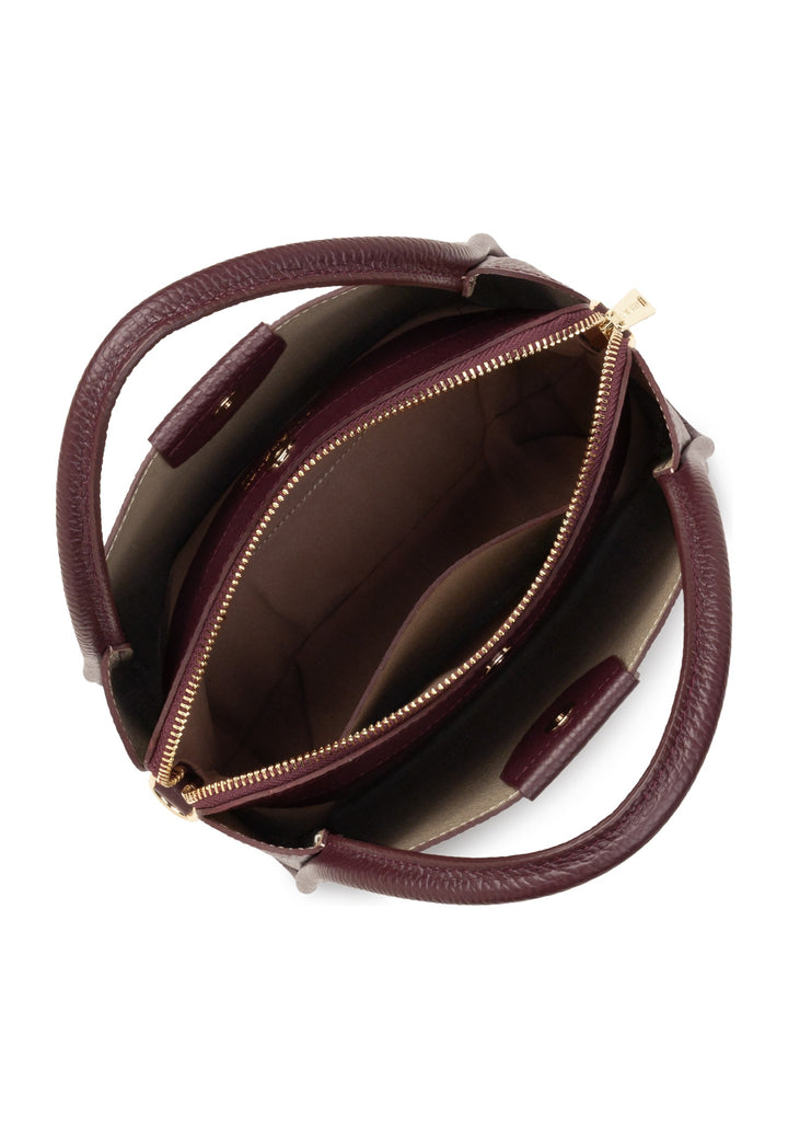 Lancaster Sac à main Aimantée S Ida Double Bordeaux foncé — vue interieure