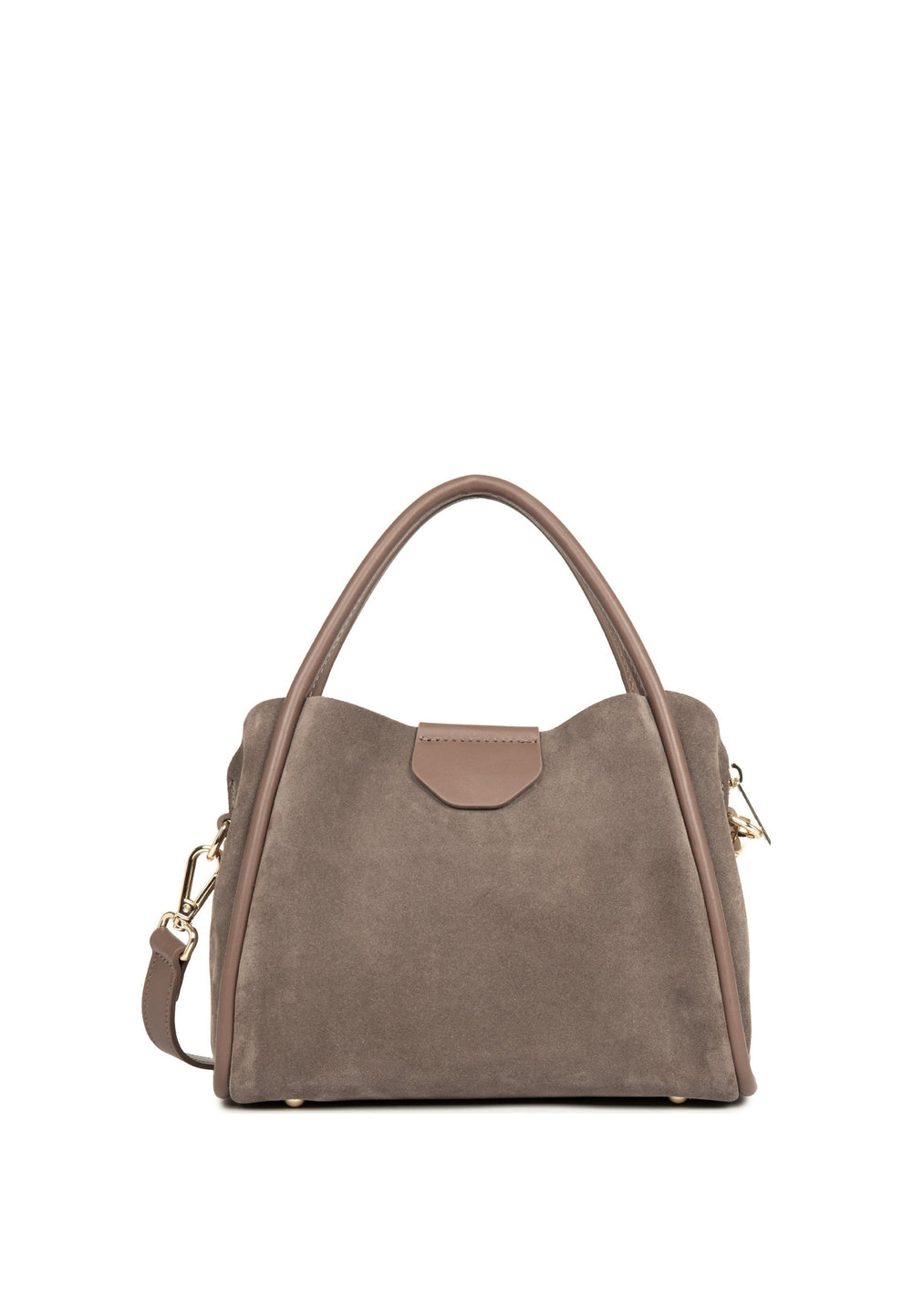 Lancaster Sac à main Aimantée S Suède Ida Taupe — vue de dos