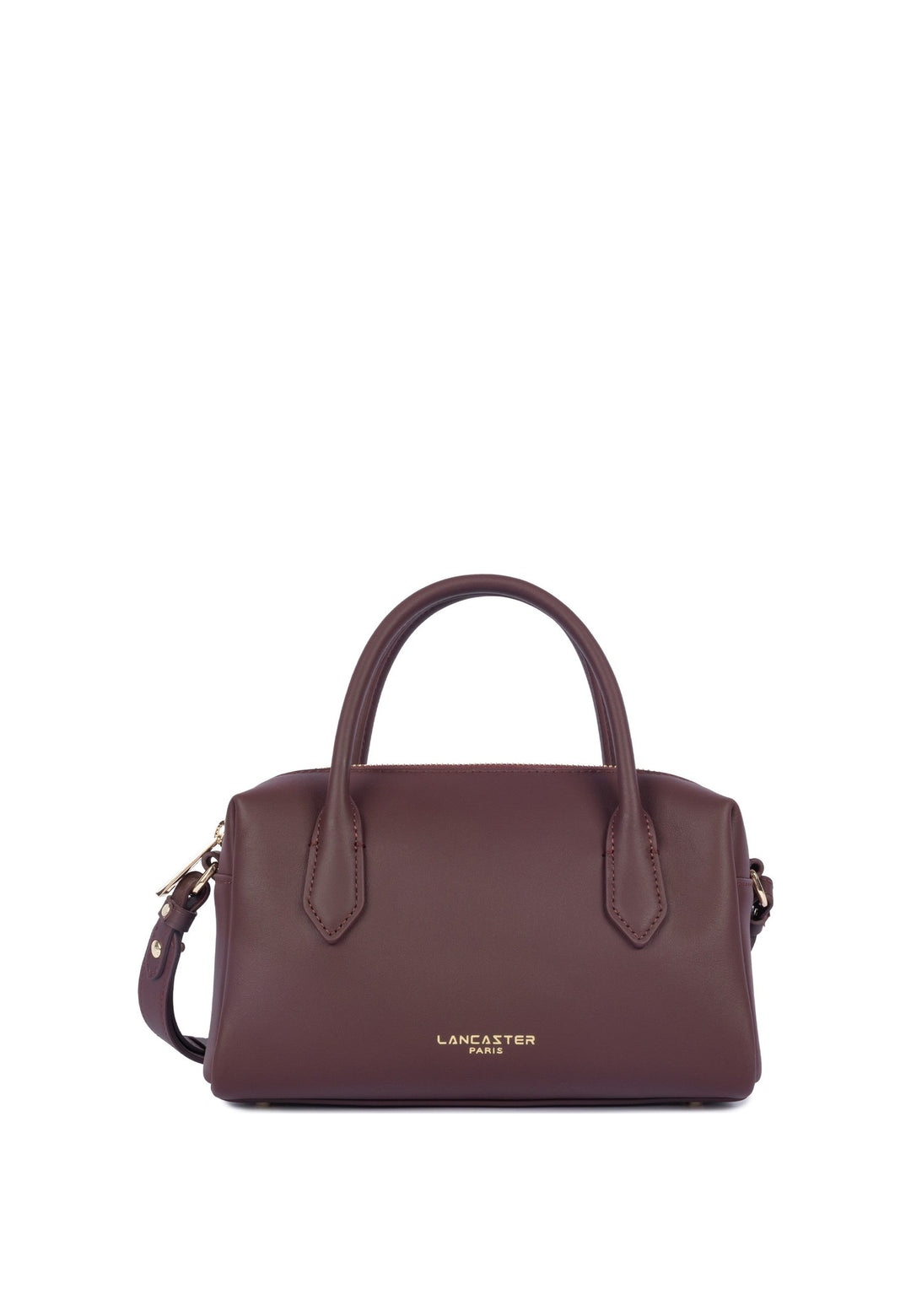 Lancaster Sac à main Zippé M Donna Cube Bordeaux foncé — vue de face
