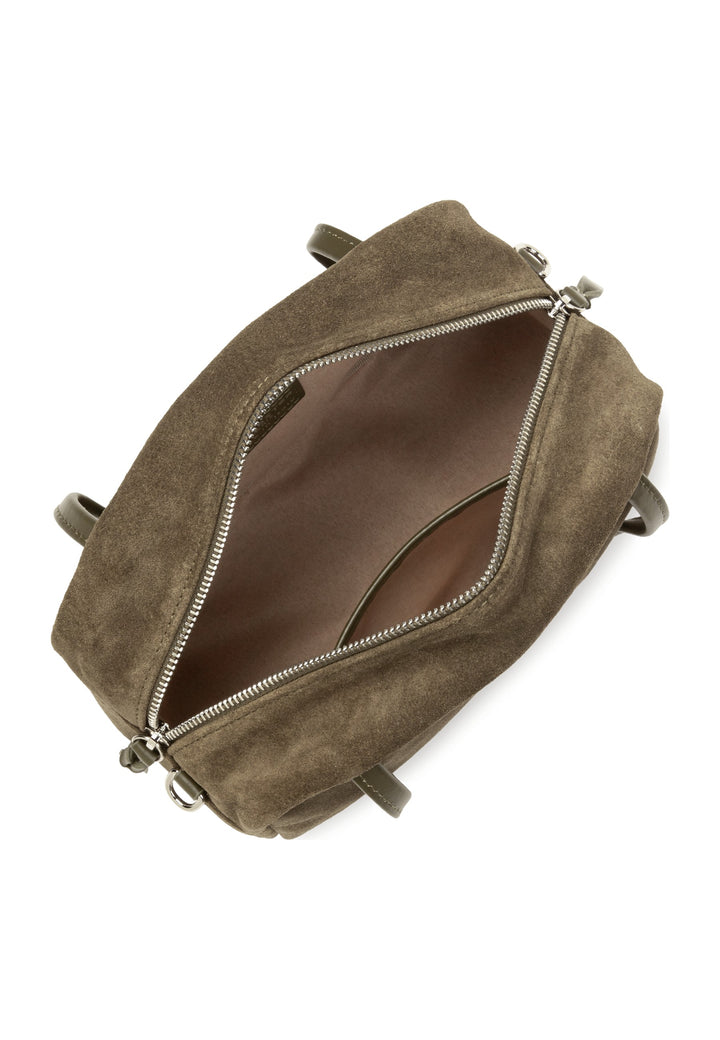Lancaster Sac à main Zippé M Suède IT Kaki foncé — vue interieure