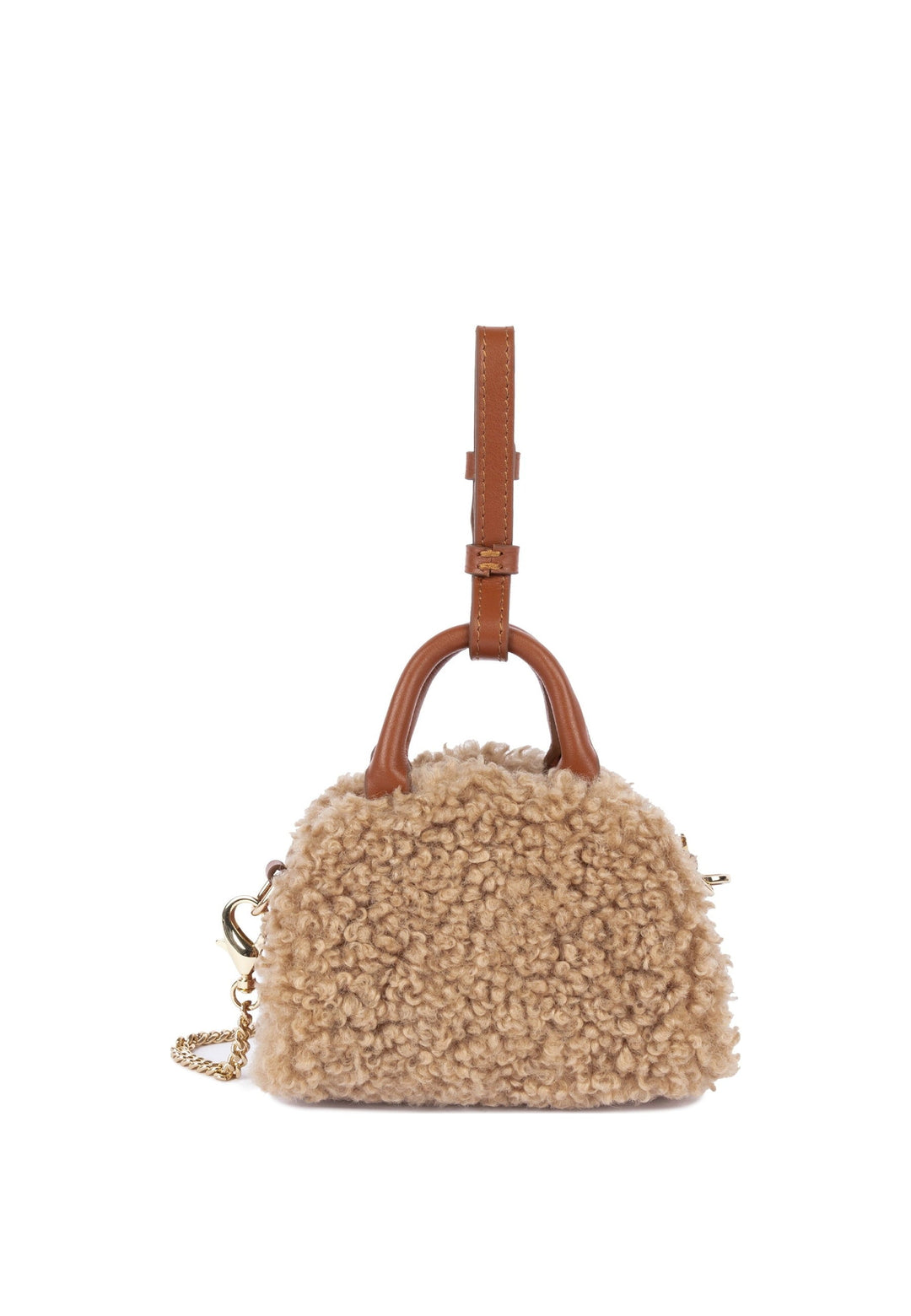 Lancaster Sac à main Zippé Nano Moumoute Cognac, vue de dos