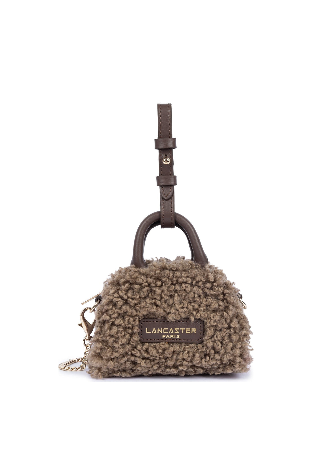 Lancaster Sac à main Zippé Nano Moumoute Marron, vue de face