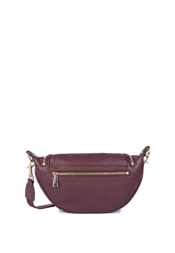 Lancaster Sac banane Zippé Dune Bordeaux foncé — vue de dos