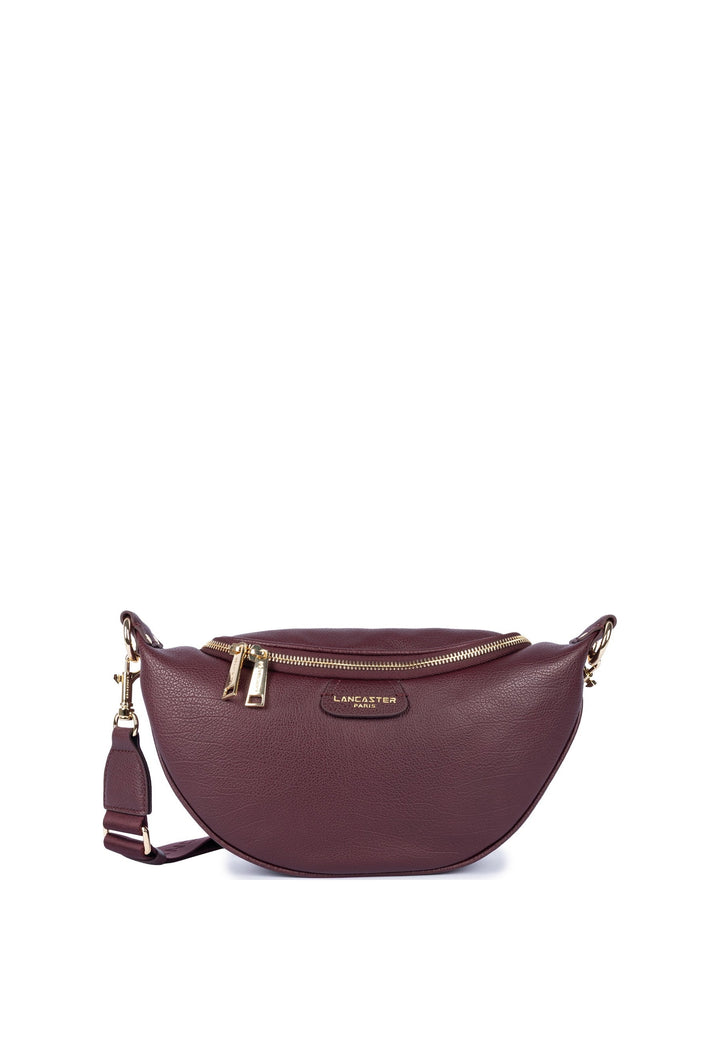 Lancaster Sac banane Zippé Dune Bordeaux foncé — vue de face
