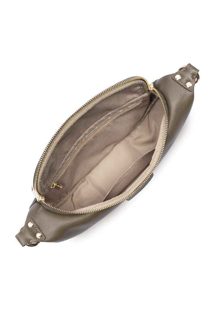 Lancaster Sac banane Zippé Dune Kaki — vue interieure