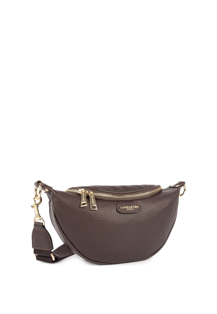 Lancaster Sac banane Zippé Dune Marron Foncé — vue de cote