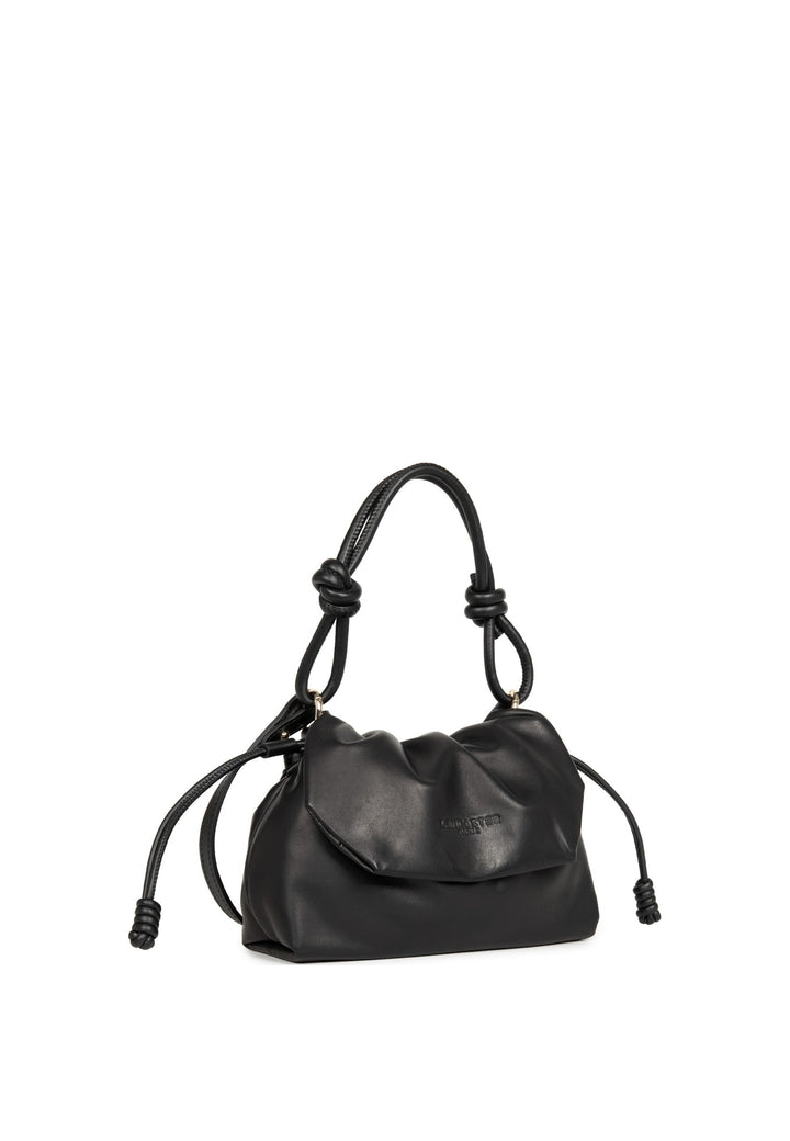 Lancaster Sac besace A rabat aimanté S Lush Noir, vue de cote