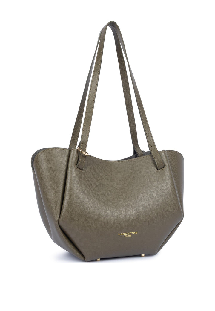 Lancaster Sac cabas épaule Avec Pression Sierra Haus Kaki — vue de cote