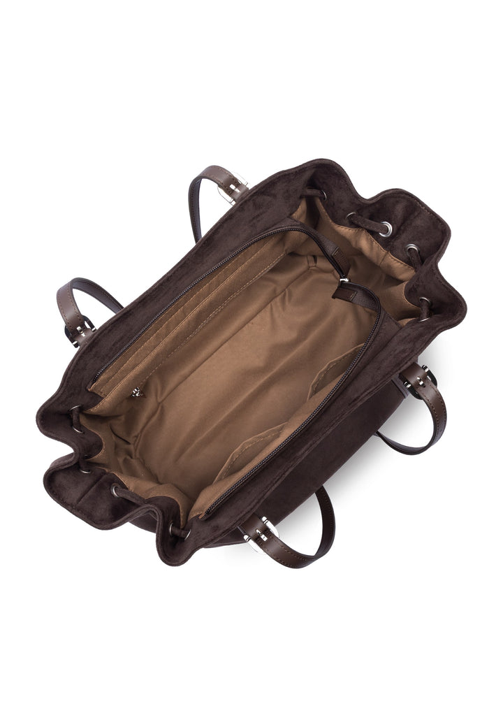 Lancaster Sac cabas épaule Zippé L Velvet Emma Marron, vue interieure