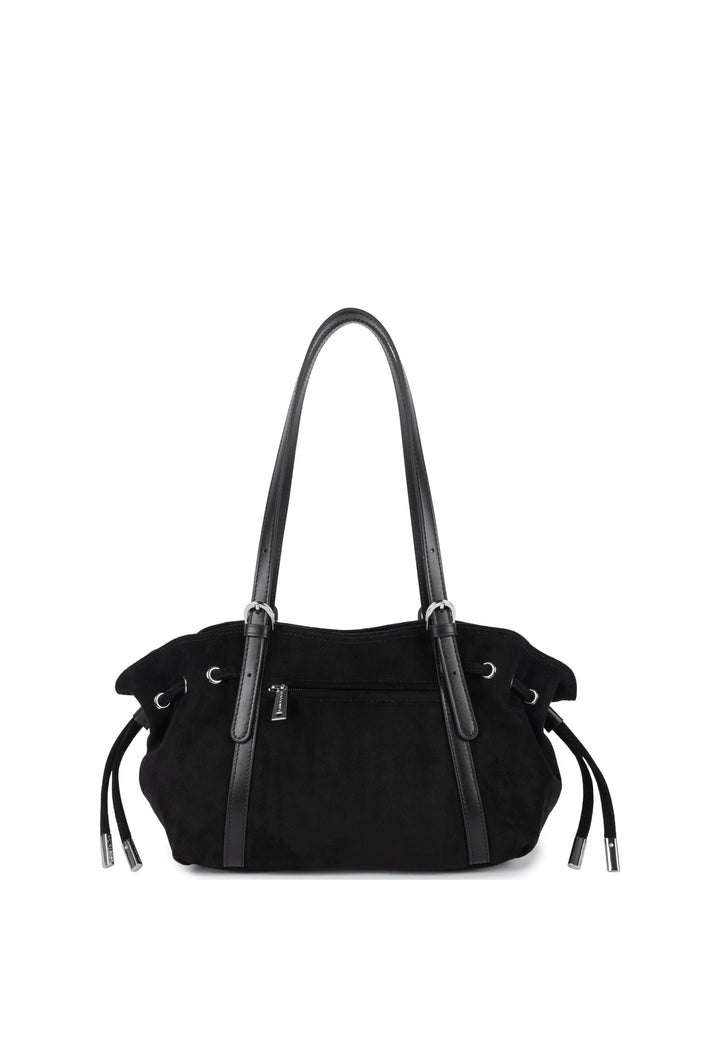 Lancaster Sac cabas épaule Zippé M Velvet Emma Noir, vue de dos
