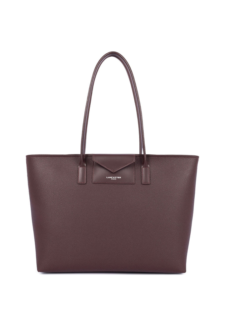 Lancaster Sac cabas épaule Zippé Maya Double KBA Bordeaux foncé, vue de face