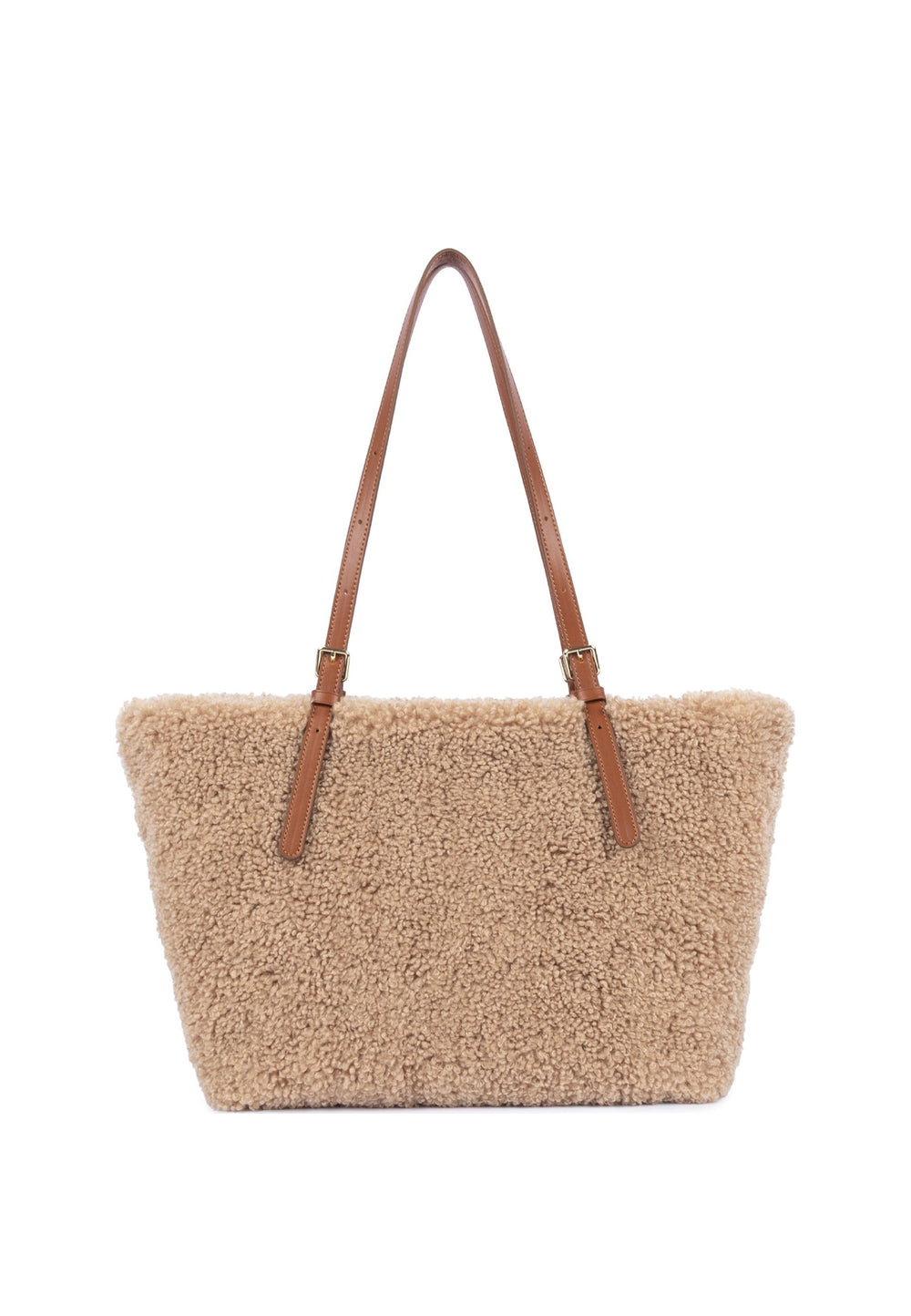 Lancaster Sac cabas épaule Zippé Moumoute Cognac, vue de dos