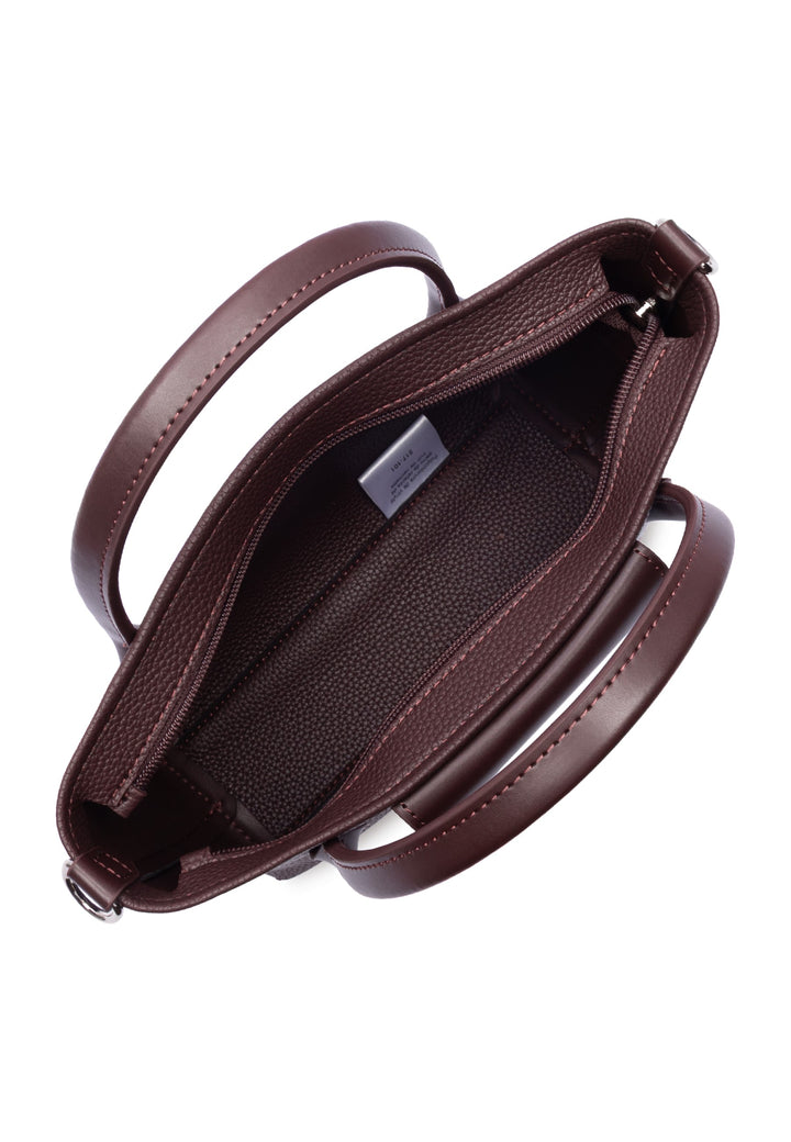 Lancaster Sac cabas main Zippé Maya Double KBA Bordeaux foncé, vue interieure