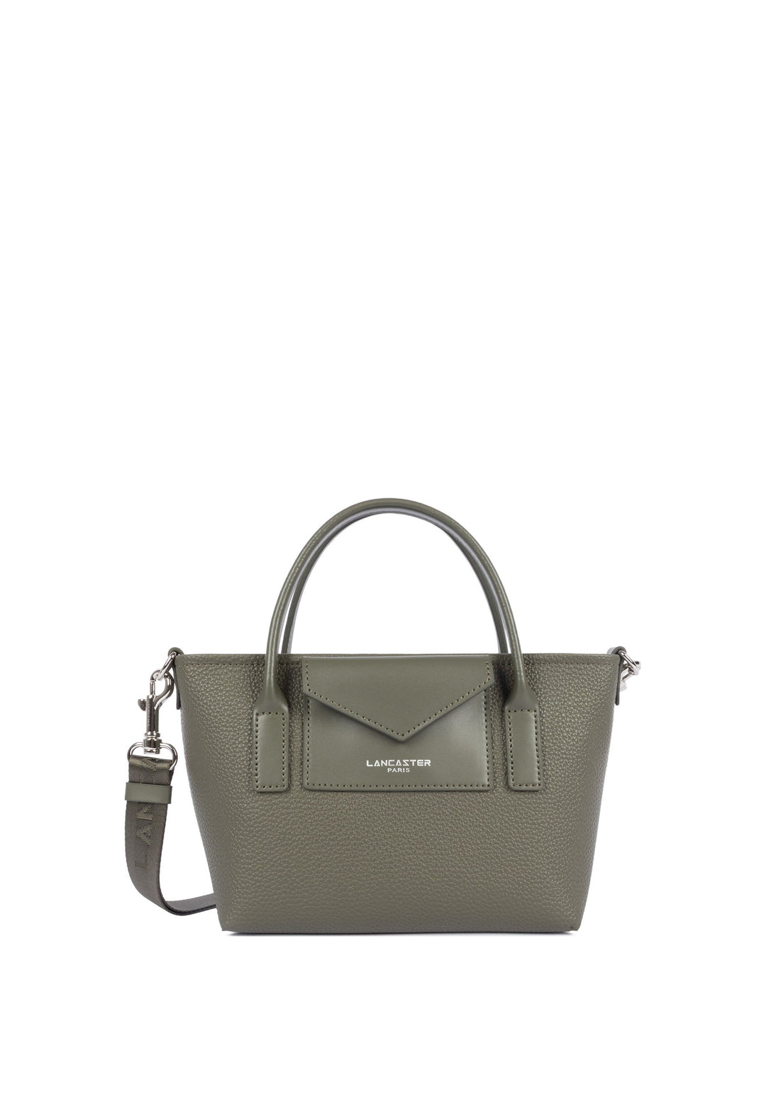 Lancaster Sac cabas main Zippé Maya Double KBA Kaki, vue de face