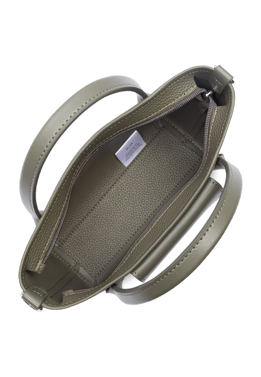 Lancaster Sac cabas main Zippé Maya Double KBA Kaki, vue interieure