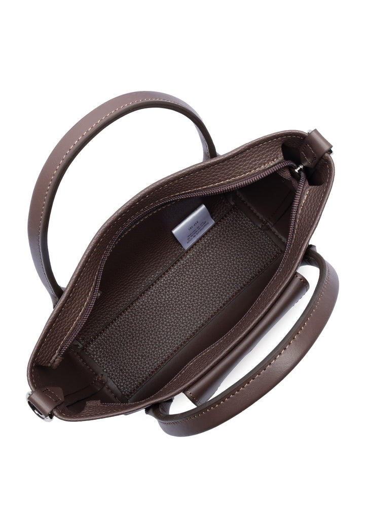 Lancaster Sac cabas main Zippé Maya Double KBA Marron, vue interieure