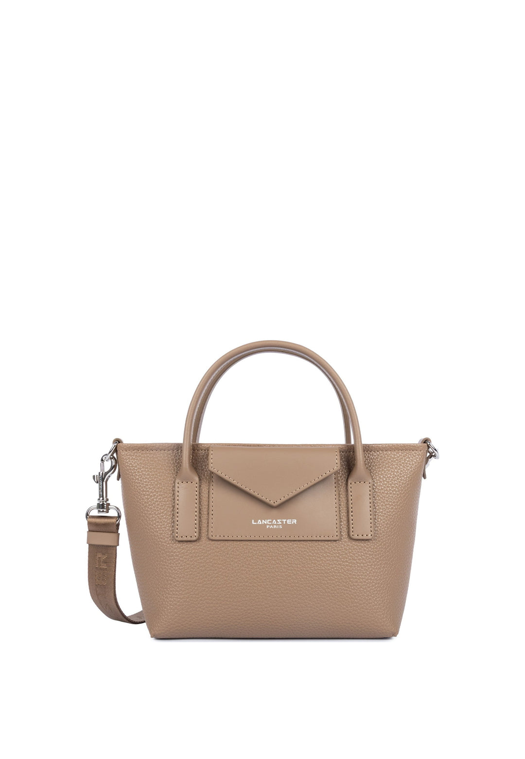 Lancaster Sac cabas main Zippé Maya Double KBA Praline, vue de face