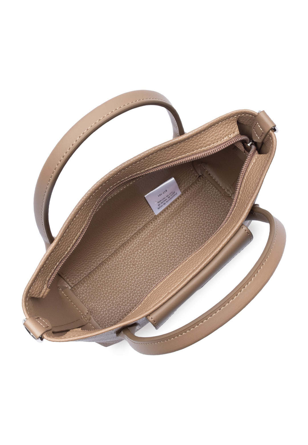 Lancaster Sac cabas main Zippé Maya Double KBA Praline, vue interieure