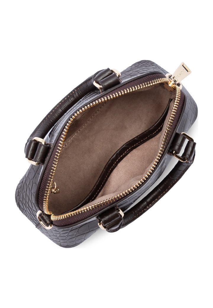 Lancaster Sac demi lune Zippé S Exo Marron Foncé — vue interieure