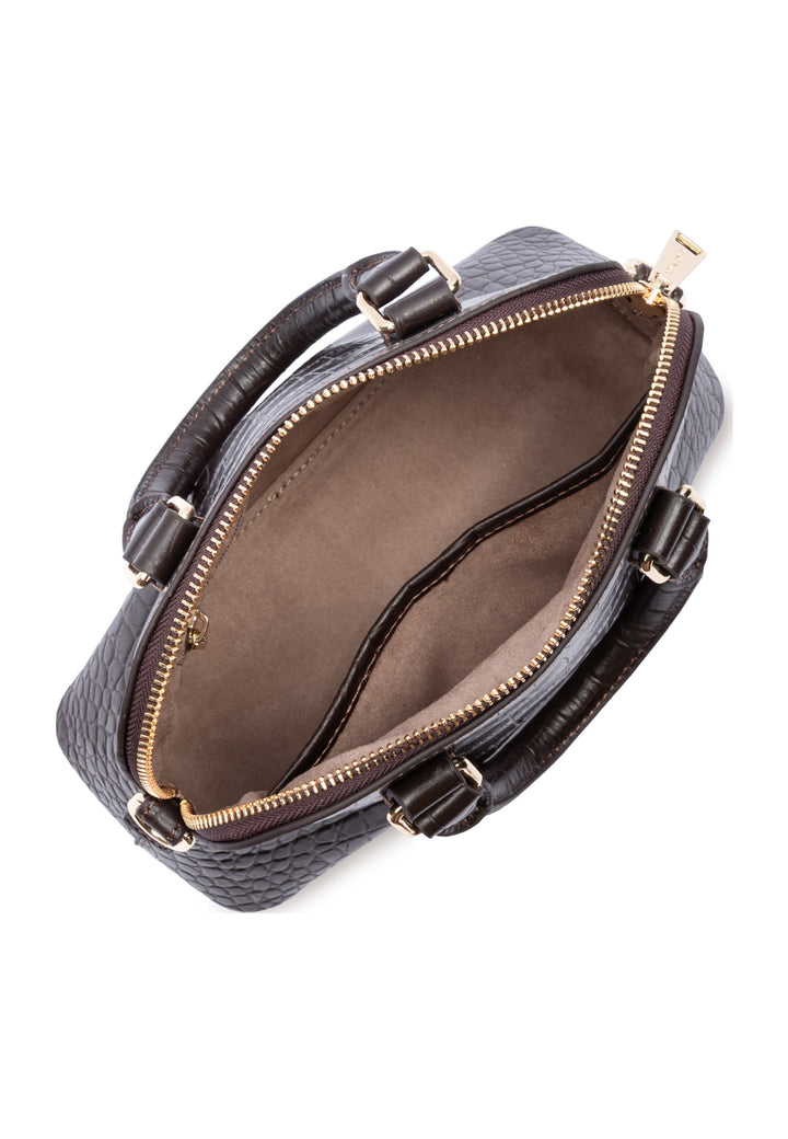 Lancaster Sac demi lune Zippée M Exo Marron Foncé — vue interieure