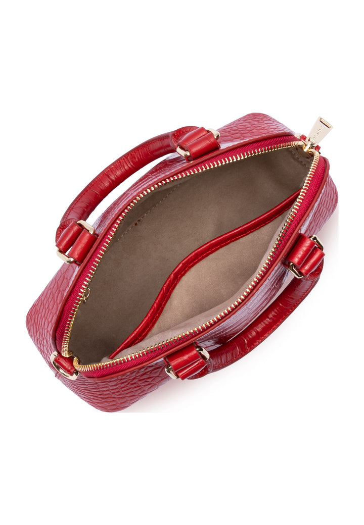 Lancaster Sac demi lune Zippée M Exo Rouge — vue interieure